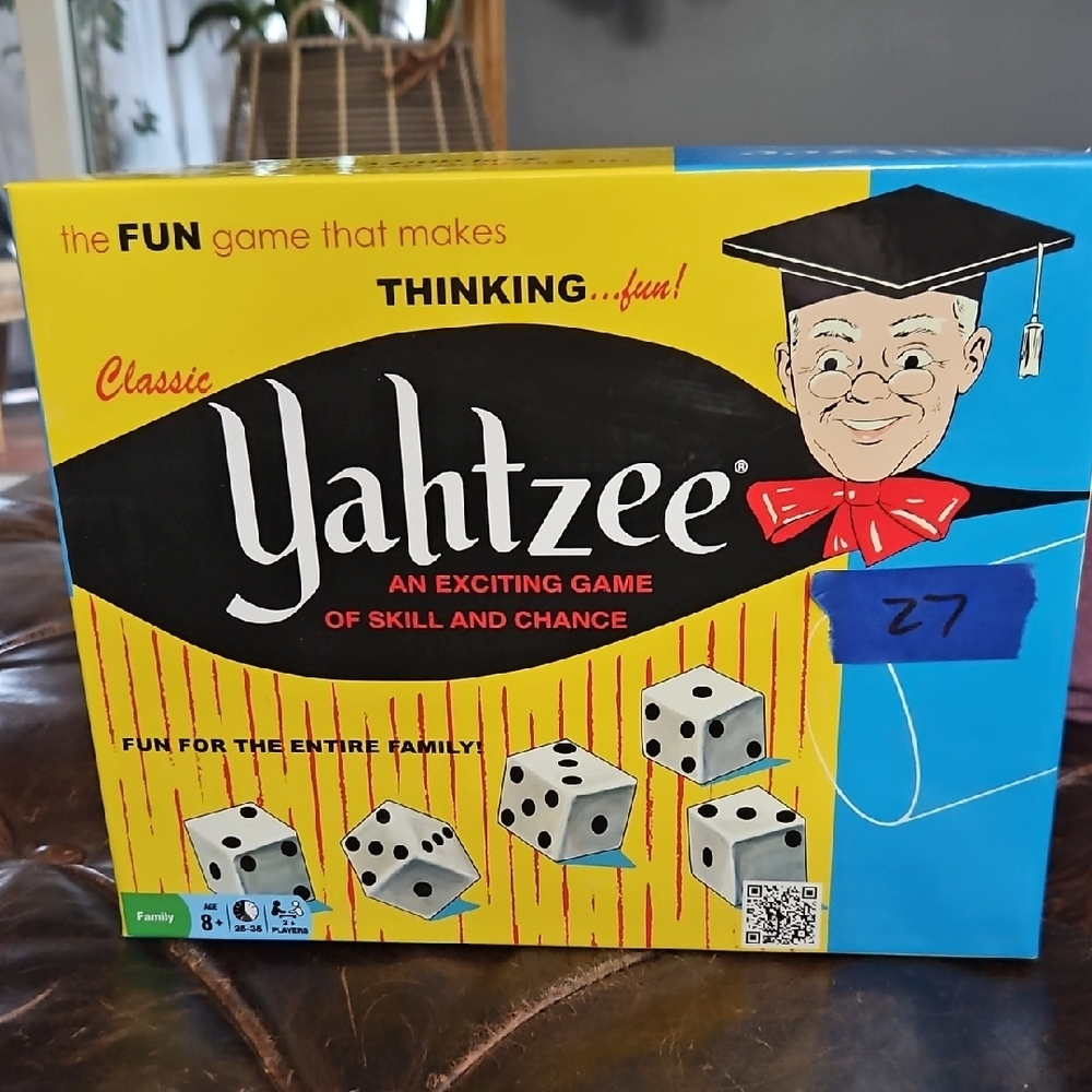Hasbro Yahtzee - Blue, Yellow, and Black